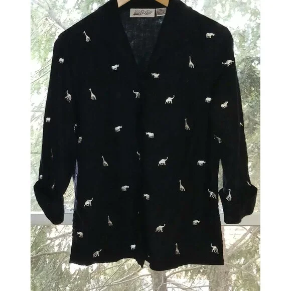 Vtg Yves St Clair Linen Lagenlook Top Sz 10 Travel Mimimalist Art-To-Wear Safari - Picture 2 of 10